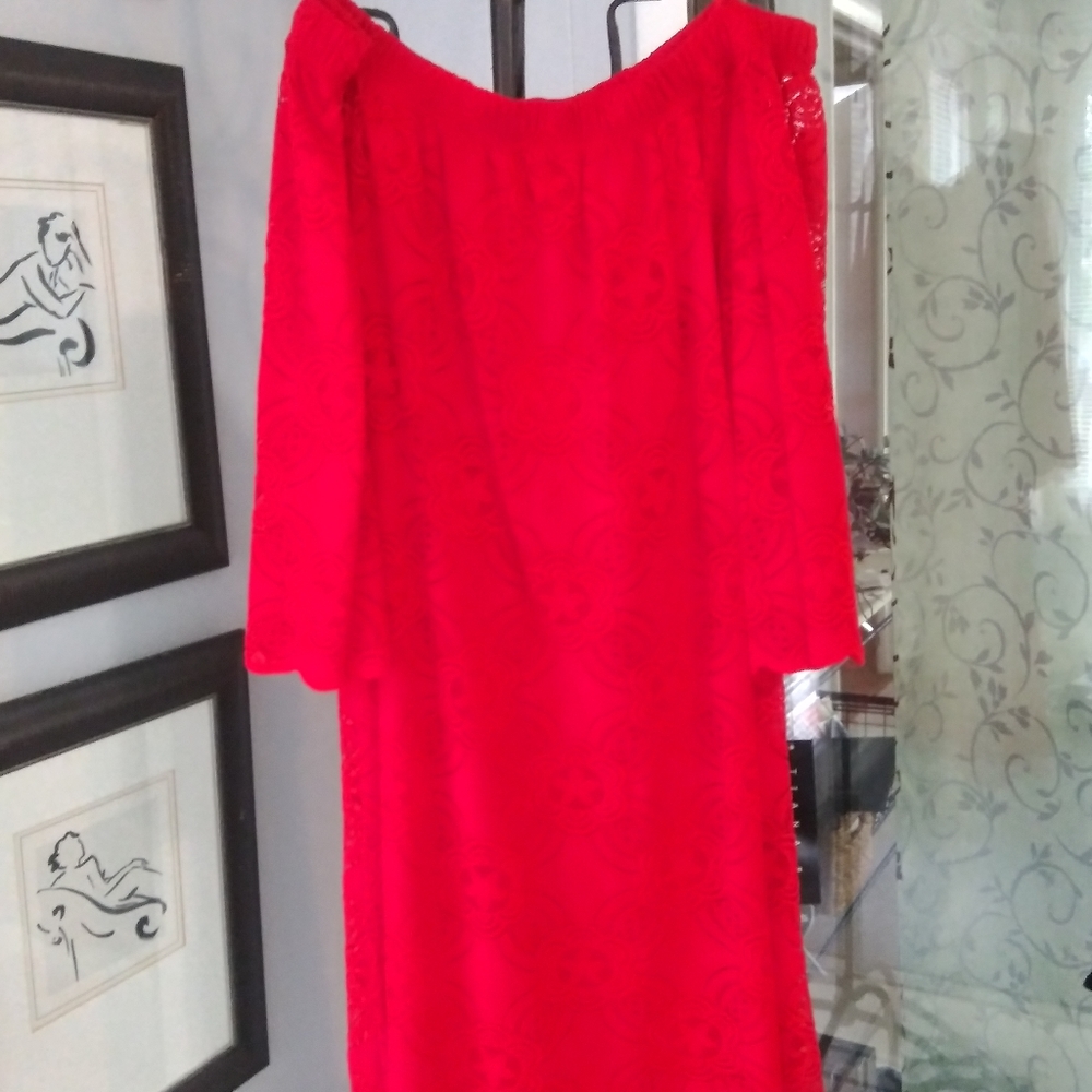 Beautiful off shoulder Red Dress